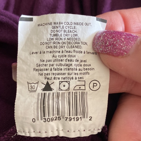 Motherhood Maternity women’s purple nursing dress, bell s/s elastic waist S/P - Picture 9 of 15